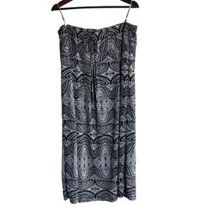 Metrowear Black & White Abstract Midi Skirt Plus 2X | WhimsyGoth | FestivalStyle